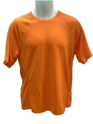 New NIKE RUNNING Gym Mens DriFit Stay Cool Ventilated gym Top Shirt Orange M - Image 1 of 2