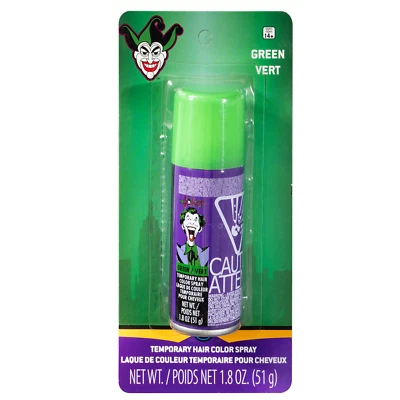 Crazy Clown Joke Spray para Cabello Verde Halloween Disfraz Accesorio Foto 1 de 4