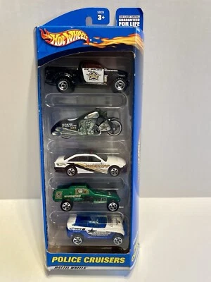 HOT WHEELS ПОЛИЦЕЙСКИЕ КРУИЗЕРЫ ПОДАРОЧНЫЙ НАБОР ИЗ 5 ЛИТЫХ МОДЕЛЕЙ 1/64 - Изображение 1 из 4