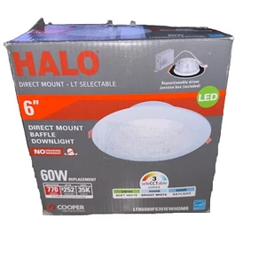 HALO LTB 6-inch Selectable CCT (3000K-5000K) Integrated LED, White Recessed - Picture 1 of 6