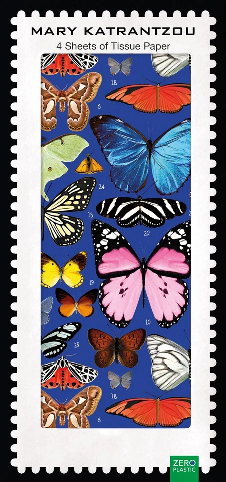 Butterflies Tissue Paper  -  4 Sheets Luxury Designer Mary  Katrantzou Insects - Image 1 of 1
