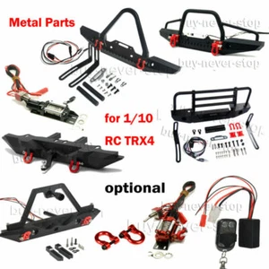 Metal Front Rear Bumper Winch Remote Control Receiver for 1:10 RC TRX4 - Picture 1 of 24