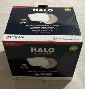 Halo Cooper LED Single Head Floodlight FSL303TW In White 4000w - Picture 1 of 7