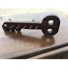 Mid Century Arts & Crafts 30cm Wooden Key Shaped 5 Key Holder Wall Mounted