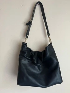 GIANNI CHIARINI BLACK Satchel HandBag W Red Lining Genuine Leather made in Italy - Picture 1 of 15