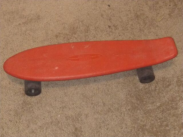 Vintage 1960s Red Super Surfer Covina CA Wood Skateboard W/ 