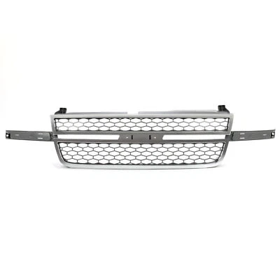 For 2003-2004 Silverado 1500 2500 3500 HD Chrome Grille Honeycomb Style Grill - Изображение 1 из 4