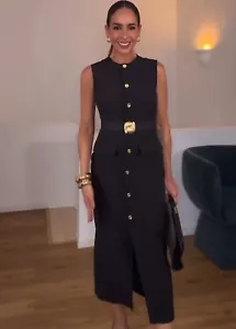 ZARA : Black Midi Crepe Belt Dress : 3897/054 : UK Buyers_Get It Faster! - Picture 1 of 6