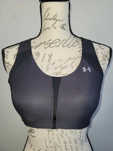 Under Armour UA Heat Gear Hi Impact 2.0 Sports Bra Black/Pink Style 1252160 34C - Picture 1 of 8