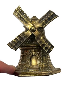 Molino de viento campana de latón de metal fundido miniatura de colección / ¡Bonito! ¡Funciona muy bien!! - Imagen 1 de 6