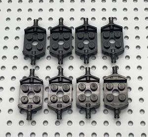 LEGO® 8x Platte Achse 2x2 mit seitl. Pins Felge 6157 schwarz - Bild 1 von 1