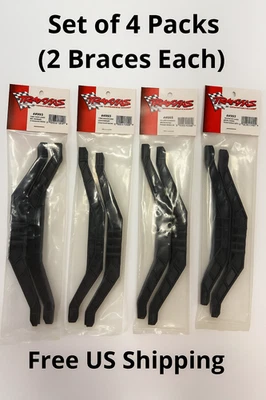 Traxxas 4963 Chassis Braces Lower Black for Long Wheelbase Chassis Set of 4 - Image 1 of 4