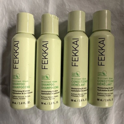 Fekkai Brilliant Gloss Shampoo & Conditioner 2 oz Each Travel Size Lot of 4 - Image 1 of 2