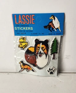 Vintage LASSIE three dimensional Puffy Stickers new sealed 1980s - Bild 1 von 2
