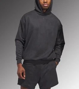 Adidas Baloncesto Gamuza Gran Tamaño Pesado Sudadera con Capucha IN7705 Negro Carbono Talla Grande - Imagen 1 de 13