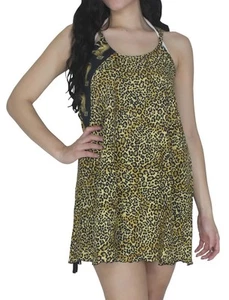LA LEELA Womens Summer Loose Beach Swing Dress For Teen Girls US 8-14 Brown_P452 - Picture 1 of 3