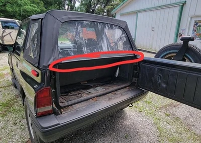 NEW! Soft Top Rear Window GASKET Strip Geo Tracker 1995-98 Rubber SEAL tailgate - Image 1 of 3