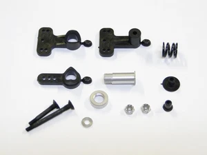 NEW ASSOCIATED RC10GT RICHARD SAXTON Steering Bellcrank Servo Saver BLACK GS18 - Picture 1 of 3