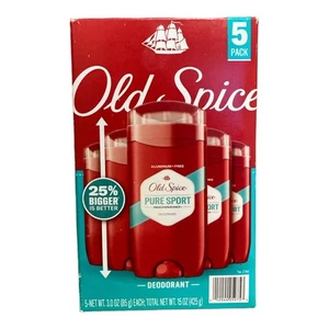 Old Spice High Endurance Deodorant 48-Hr. Pure Sport 3 Oz (5 Pack) - Picture 1 of 2