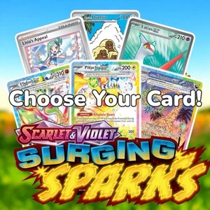 Pokémon Surging Sparks Cards! Reverse Holo/Holos EX Full Arts SIRs! NM - Picture 1 of 97