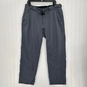 Duluth Trading Pants Mens L X 30 Dry On The Fly Belted Gray Hiking UPF Quick Dry - Picture 1 of 14