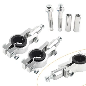 Motorcycle 22mm/28mm Handlebar Hand Guard Bracket Mounting Accessories Full Set - Picture 1 of 7