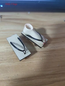 1Pair 1/6 Vintage Japanese Clogs Model Fit for 12" Female Action Figure Soldier - Picture 1 of 3