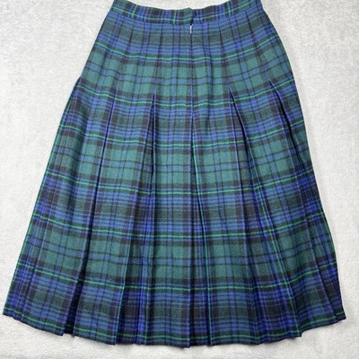 Falda Pendleton Mujer Talla 10 Lana Baird Tartán Plisada Falda Escocesa Azul **LEER** Foto 1 de 4