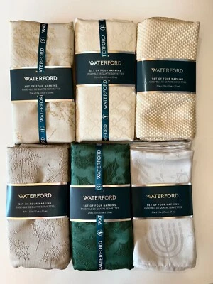 Set of 4 Waterford Dinner Napkins Holiday 21”x21” Christmas Chanukah NWT - Image 1 of 2