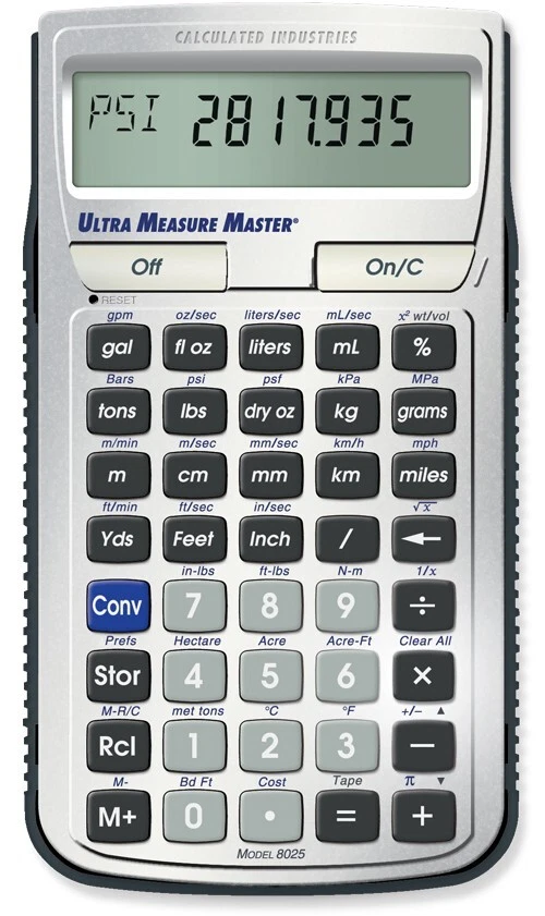 Calculated Industries 8025 U. S. Standard To Metric Conversion Calculator - Image 1 of 1