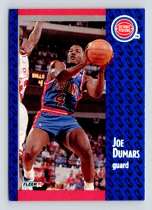 Carta Fleer 1991, #59 Joe Dumars Hall of Fame, Pistons n. 4 ritirati - Foto 1 di 3