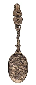 Der Zahnmeister Zinnlöffel Jan Steen Dutch Decor de Tandmeester Vintage 1950 - Bild 1 von 8