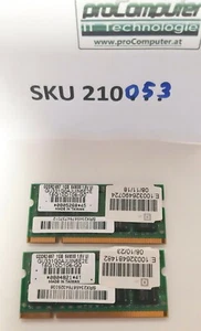 RAM / Arbeitsspeicher / Unifosa / GU331G0AJUIN6E2E / DDR2 667 / 2x1GB / Laptop - Bild 1 von 1