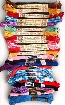 Vtg Lot 24 Skeins Embroidery Cotton Floss Thread Coats & Clarks Star Six Strand - Image 1 of 4