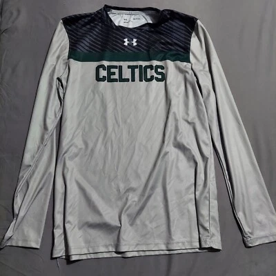 Under Armour Boston Celtics T-SHIRT Mens Small Gray Long Sleeve Performance  - Image 1 of 4