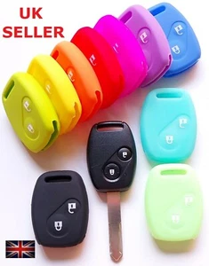 Key Cover For HONDA CIVIC CRV HRV ACCORD JAZZ 2 Button Remote Fob Silicone 2 - Picture 1 of 14