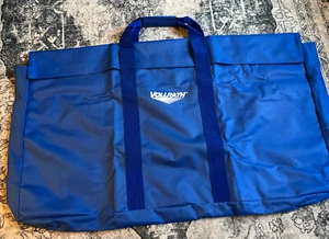 Borsa grande Vollrath in tela blu con manico portaoggetti viaggio - Foto 1 di 10