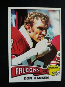1975 Topps Football Card # 384 Don Hansen - Atlanta Falcons