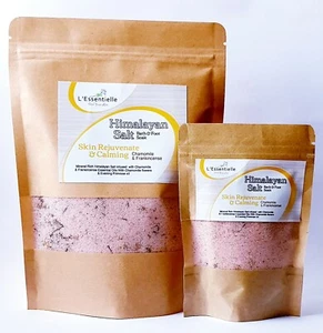 Himalayan Salt Bath Foot Soak Chamomile, Frankincense Essential Oils 100g & 500g - Picture 1 of 4