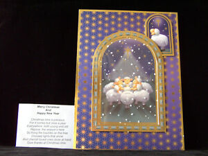 (731) Handmade decoupage Christmas card