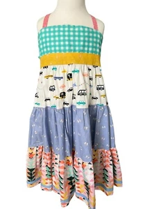 Matilda Jane Platinum Take A Trip Ellie Cars Dress NWOT Size 10 # 2/9 - Picture 1 of 4