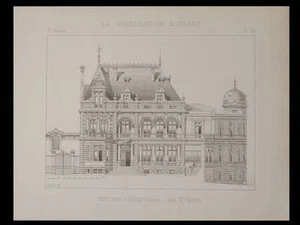 BEZIERS, HOTEL PRIVE - 1892 - PLANCHE ARCHITECTURE - LEOPOLD CARLIER - Picture 1 of 1