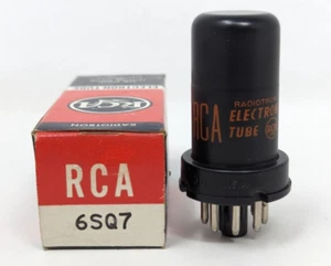 Vintage RCA Radiotron 6SQ7 Audio Radio Amplifier Rectifier Electron Vacuum Tube - Picture 1 of 9
