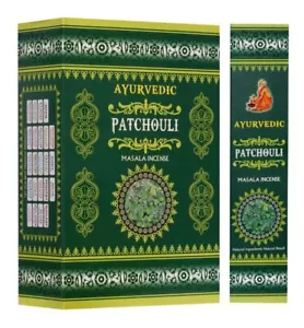 Ayurvedic Patchouli Masala Incense Sticks Agarbatti Pack of 12X15g Each 180g Box - Picture 1 of 3