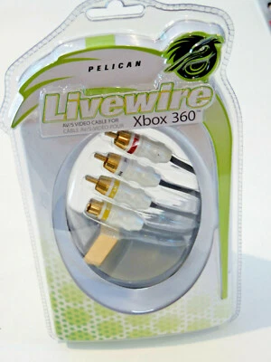 Pelican Live Wire AV + S Video Cable for Xbox 360 Double Shielded 8' Cord Sealed - Image 1 of 4