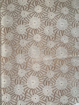 Floral LACE FABRIC Ivory NEW 44" x 120" - Image 1 of 4