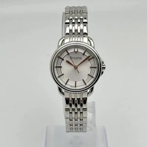 Bulova Dress Silver Sticks Dial Stainless Steel Quartz Ladies Watch 96L171 - Picture 1 of 3