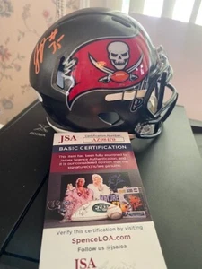 JAMEL DEAN SIGNED TAMPA BAY BUCCANEERS SPEED MINI HELMET JSA - Picture 1 of 4