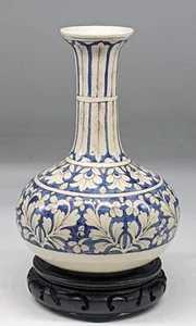 Chinese Blue and White Mingstyle Bottle Vase - Picture 1 of 6