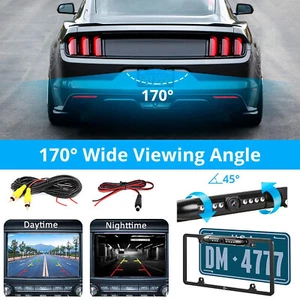CMOS Car Rear View Backup Camera Night Vision Reverse US License Plate Frame - Picture 1 of 10